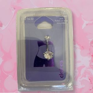 Double diamond Belly Button Ring